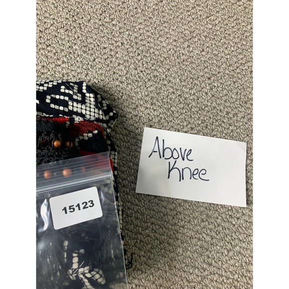 Anthropologie Floreat Womens Dress XS Black Geometric Beaded Fringe Abelia Boho - Picture 14 of 14